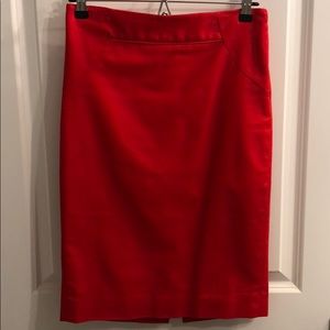 Red pencil skirt